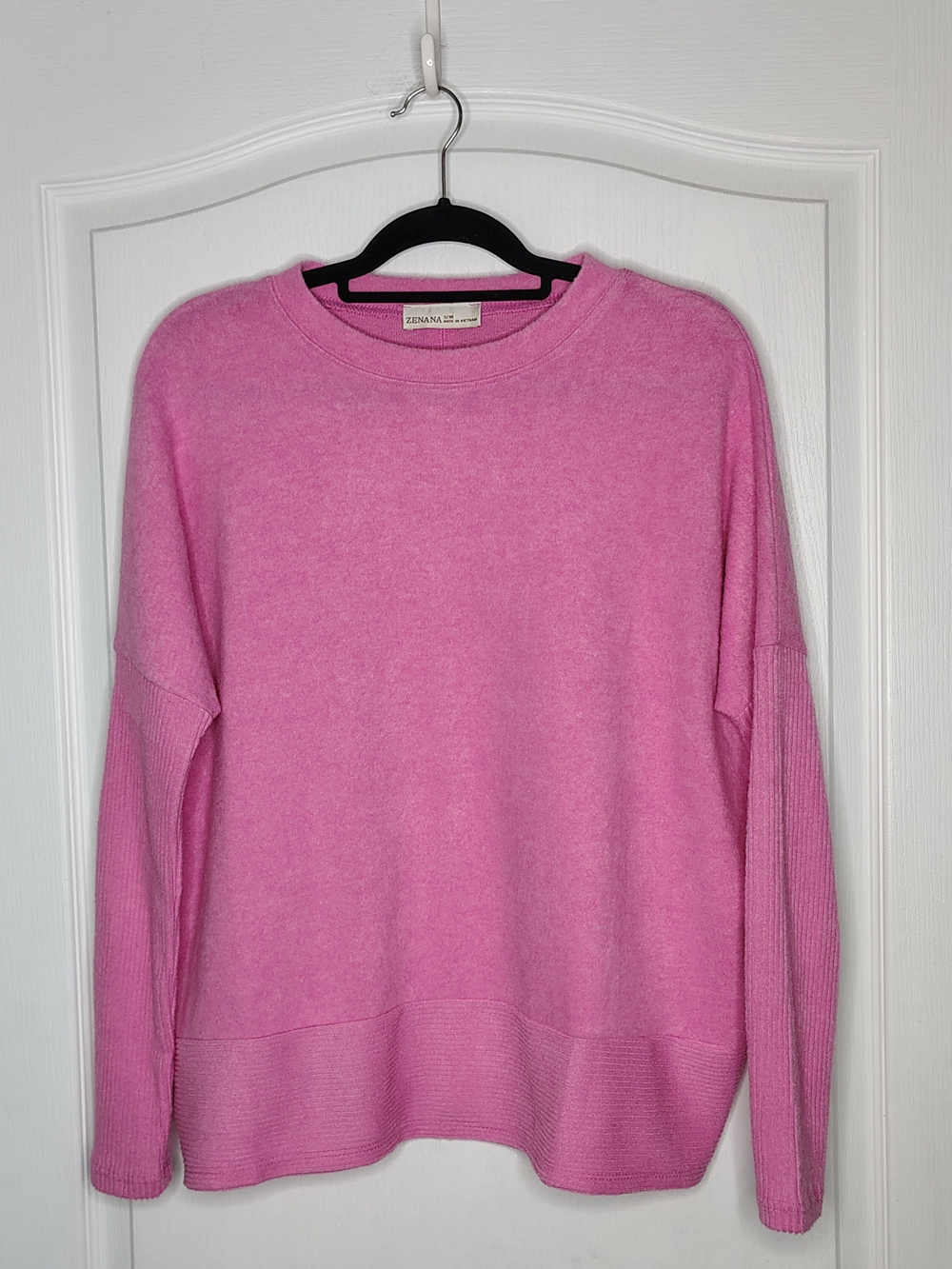 Zenana Outfitters Bubblegum Pink Crewneck Sweater